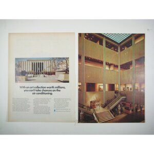 American Gas Assoc Air Conditioning Print Ad 1960s Vintage ADVERT 2 Pages